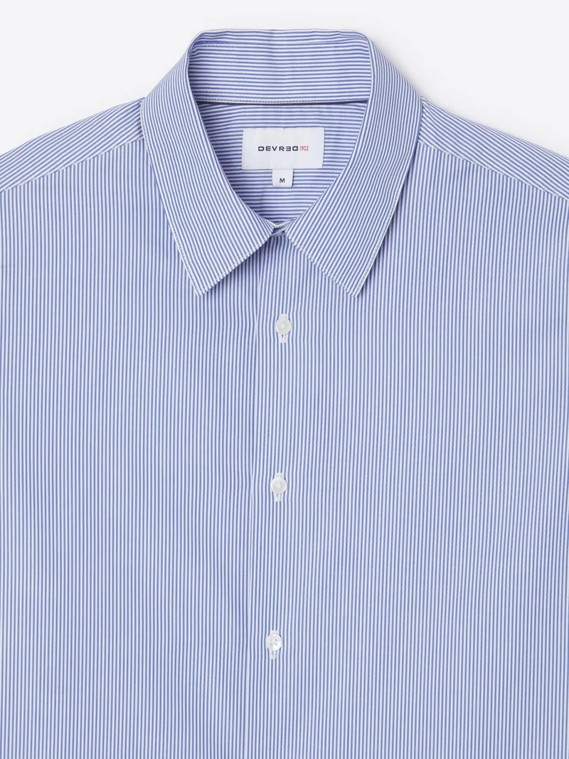 Chemise slim rayée en coton