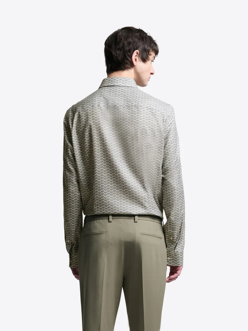 Chemise slim double retors à motif