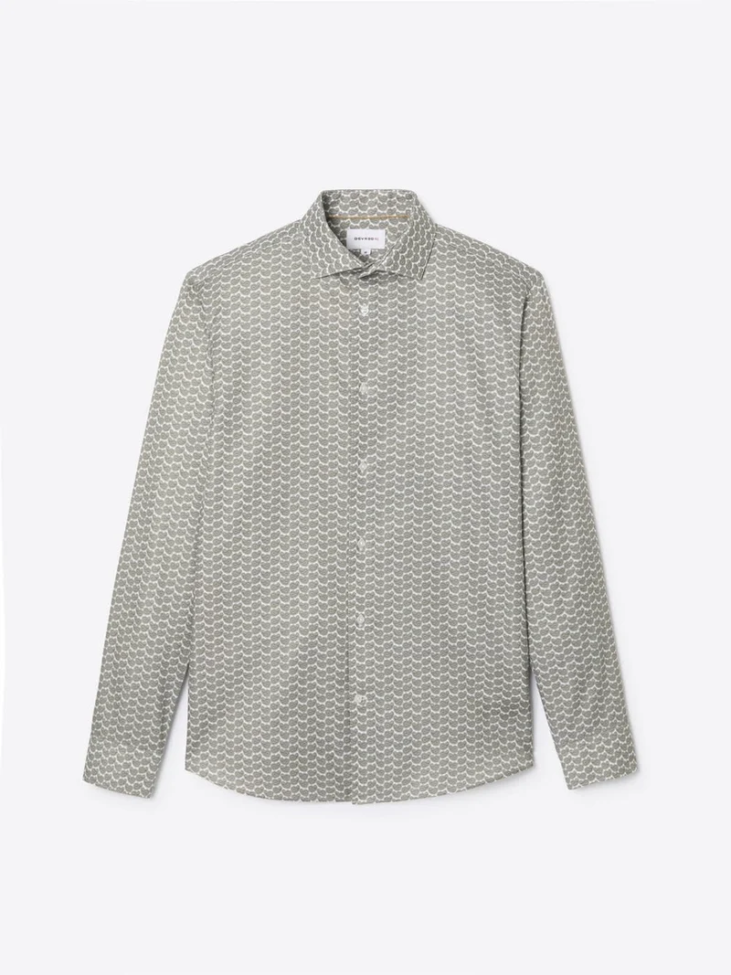 Chemise slim double retors à motif
