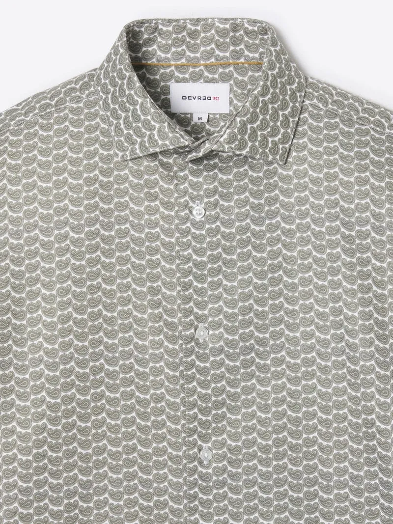 Chemise slim double retors à motif