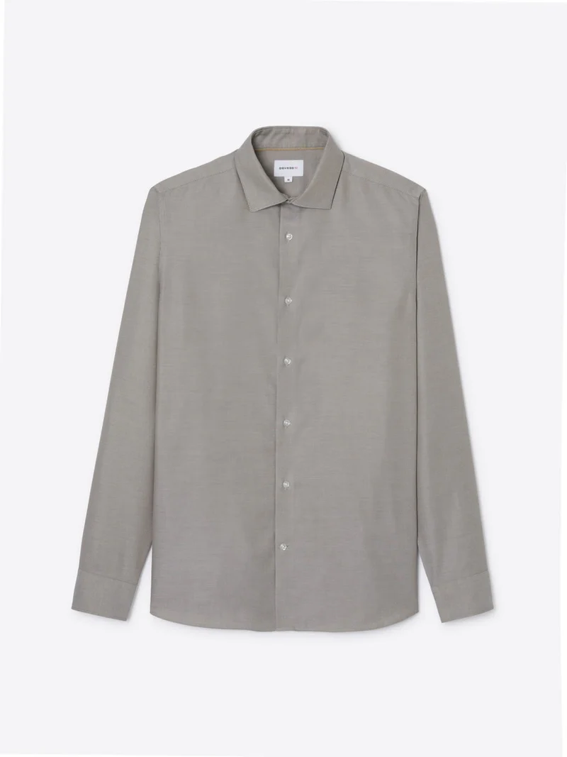 Chemise slim double retors unie