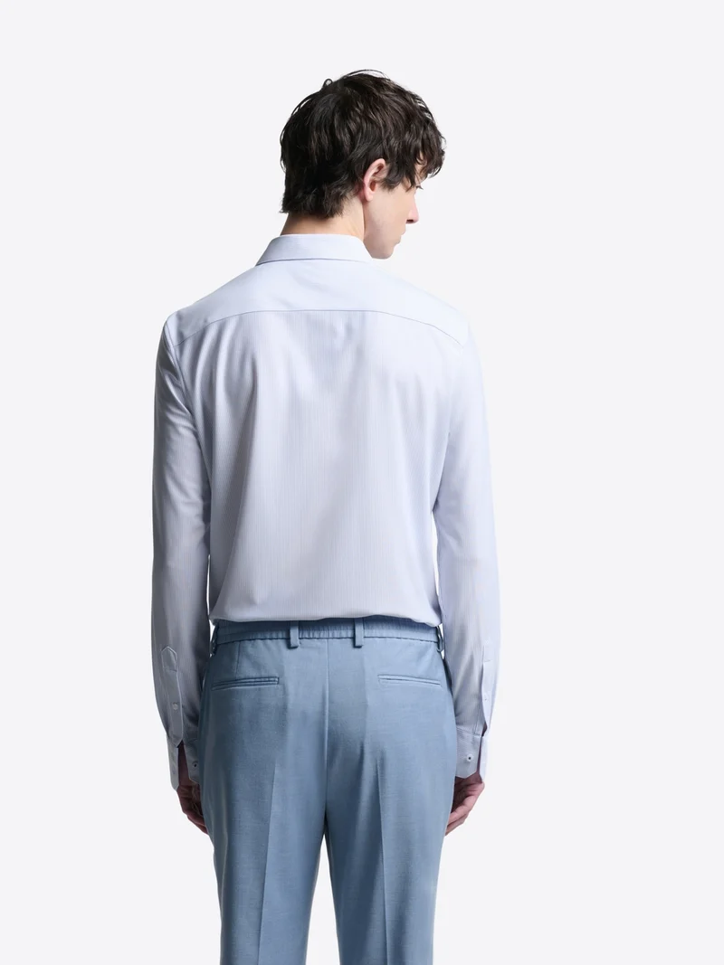 Chemise extraslim tissu traveler rayée