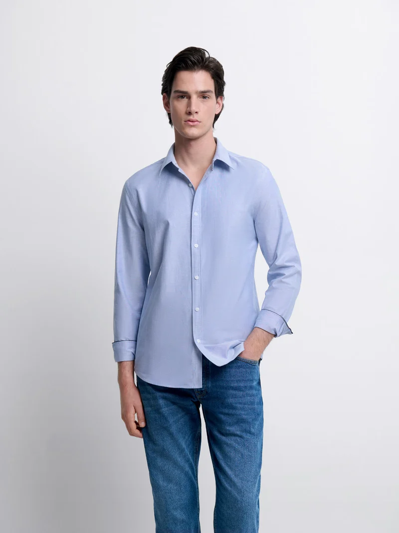 Chemise slim en coton bio