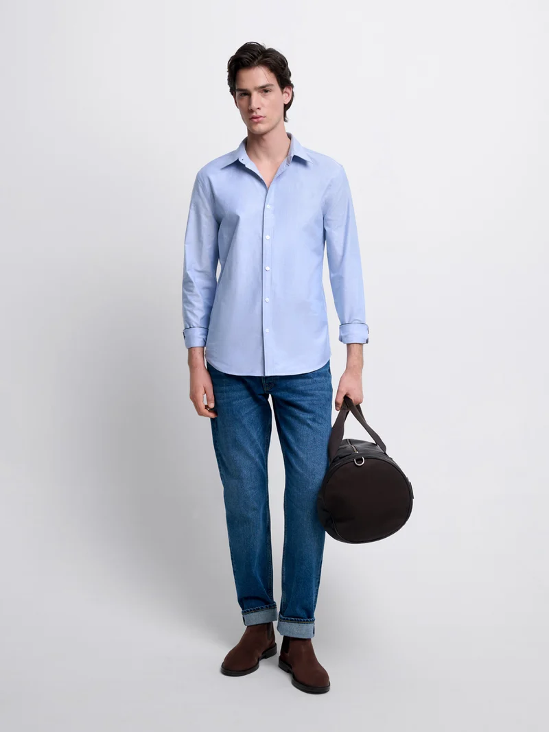 Chemise slim en coton bio