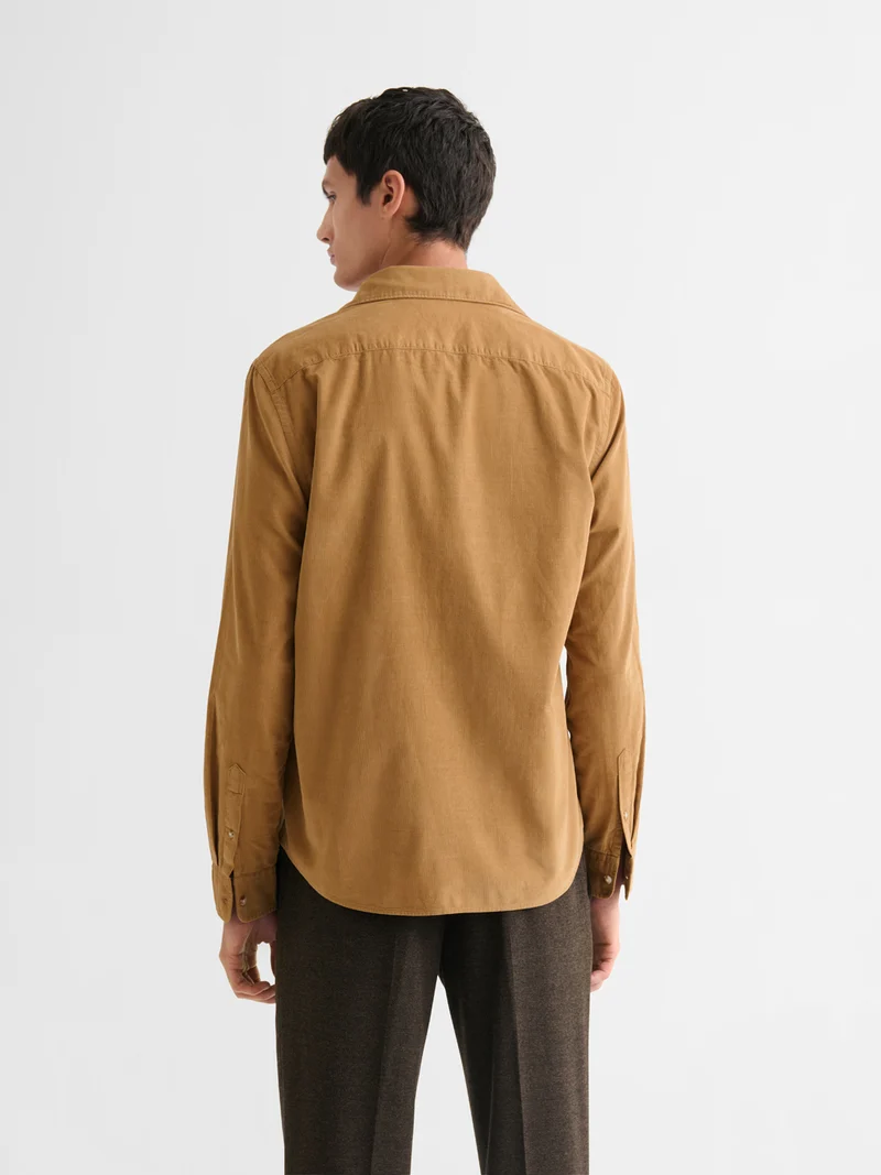 Chemise slim en velours