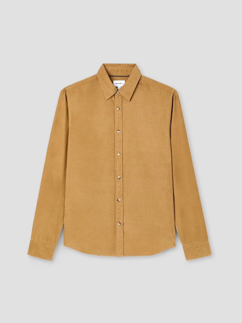 Chemise slim en velours