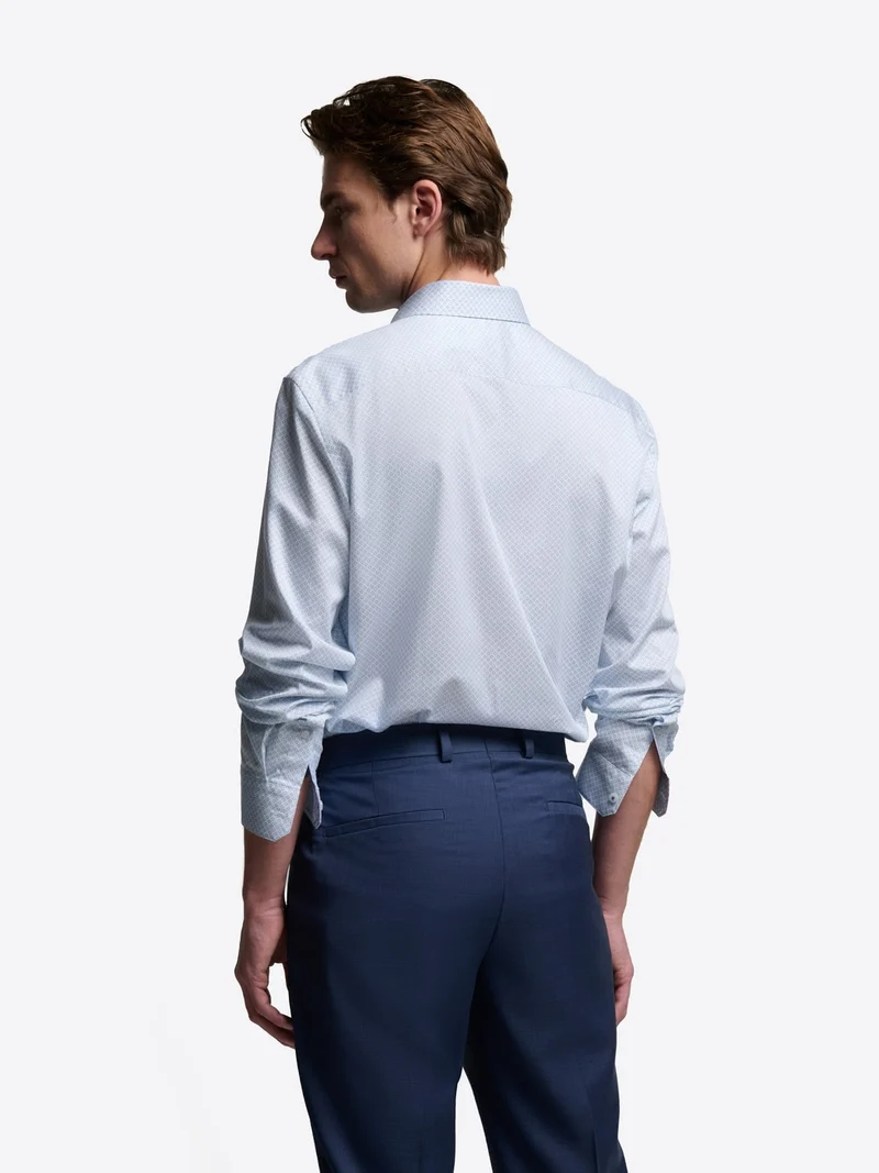Chemise slim à motif en coton