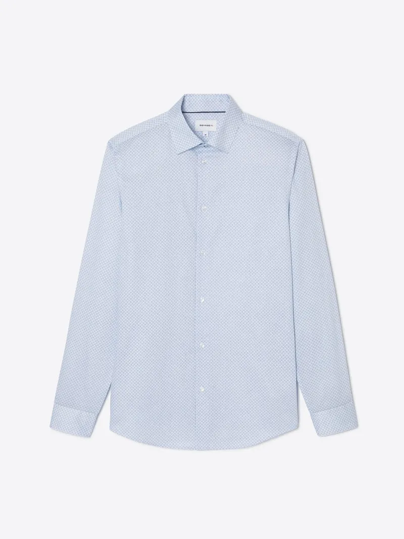 Chemise slim à motif en coton