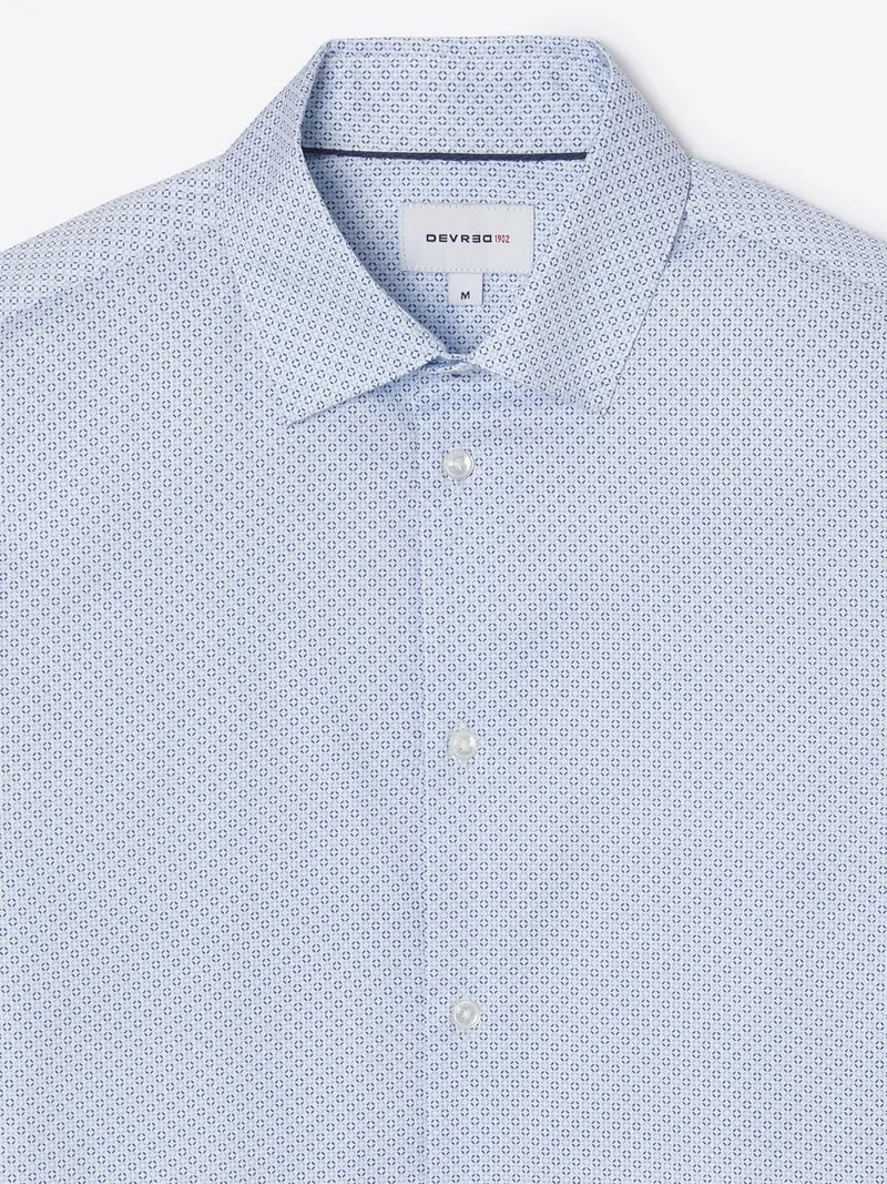 Chemise slim à motif en coton