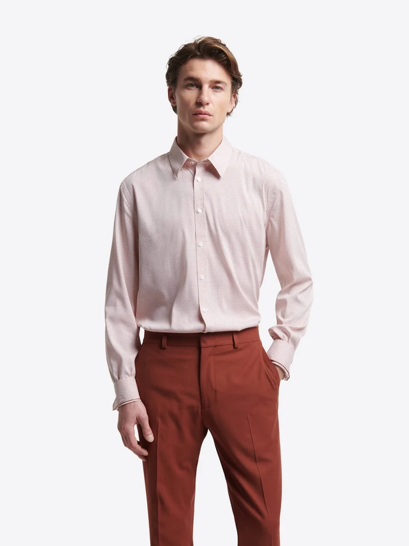 Chemise extraslim stretch à motif