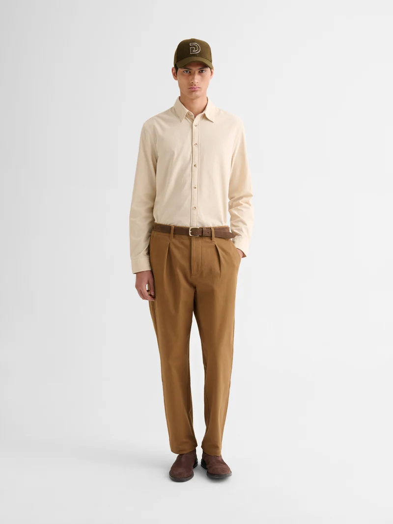 Chemise slim en velours