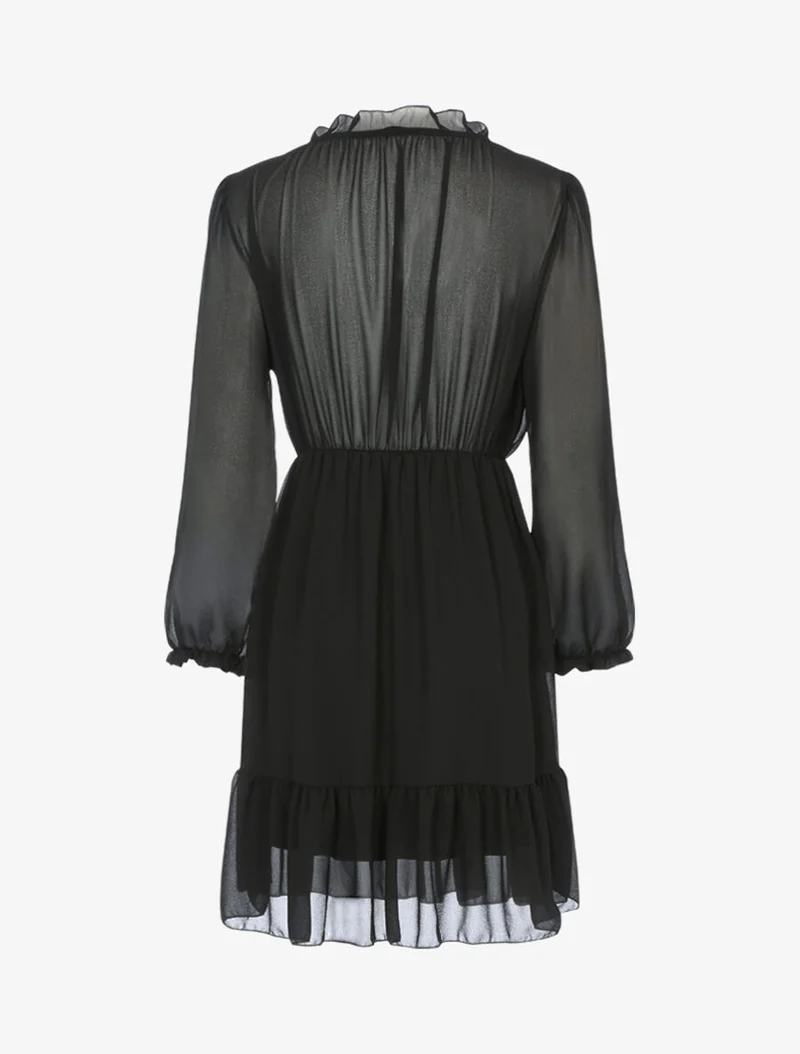 Robe à bords volantés - Noir