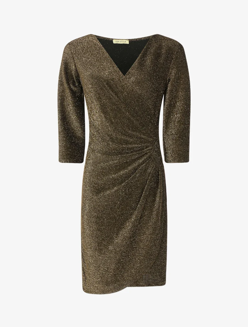 Robe fourreau pailletée - Or
