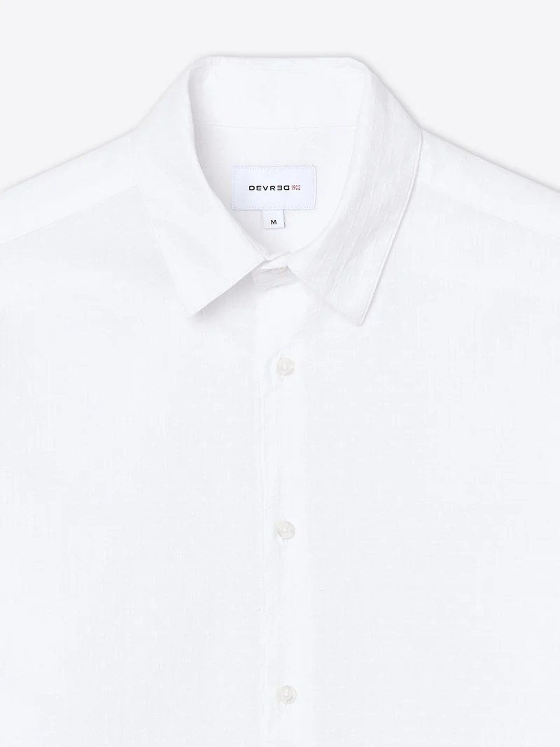 Chemise slim à motif en coton