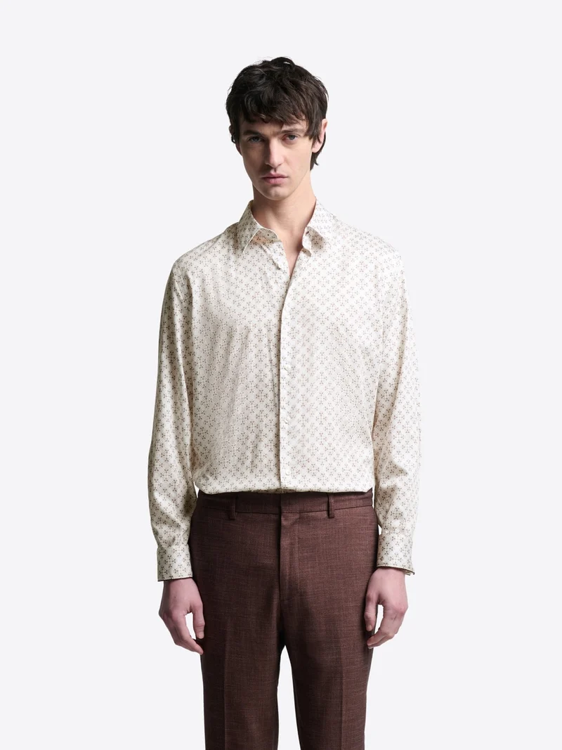 Chemise slim à motif