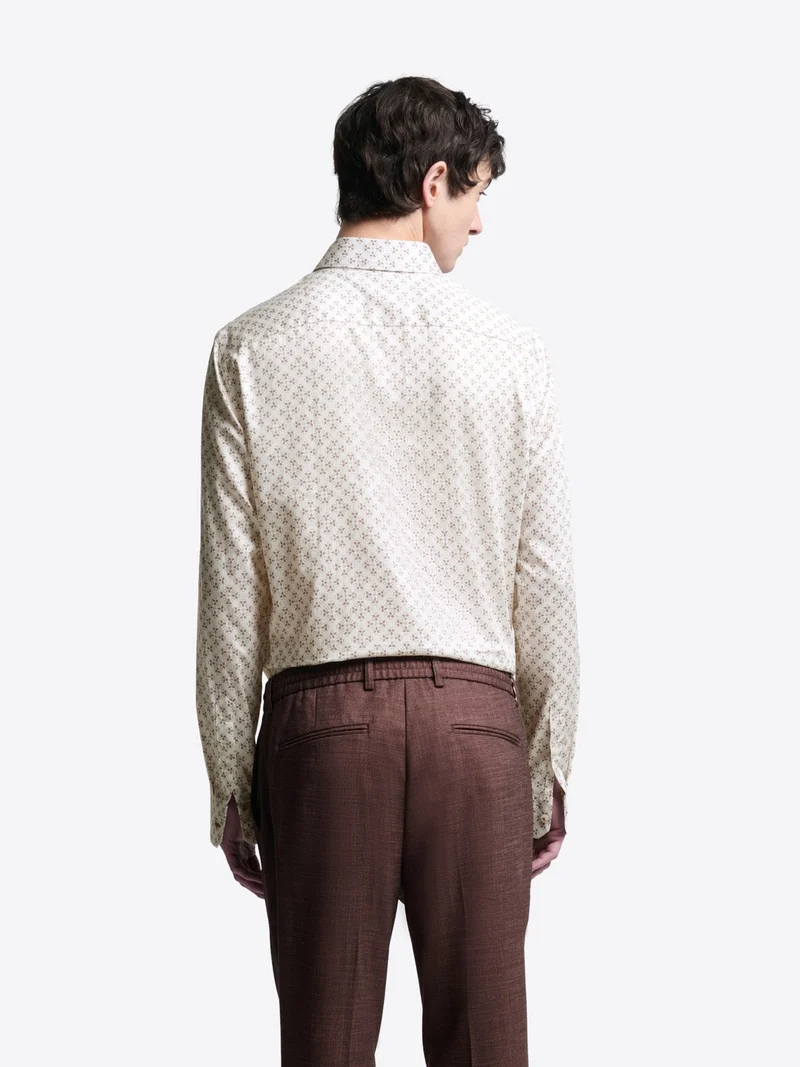 Chemise slim à motif