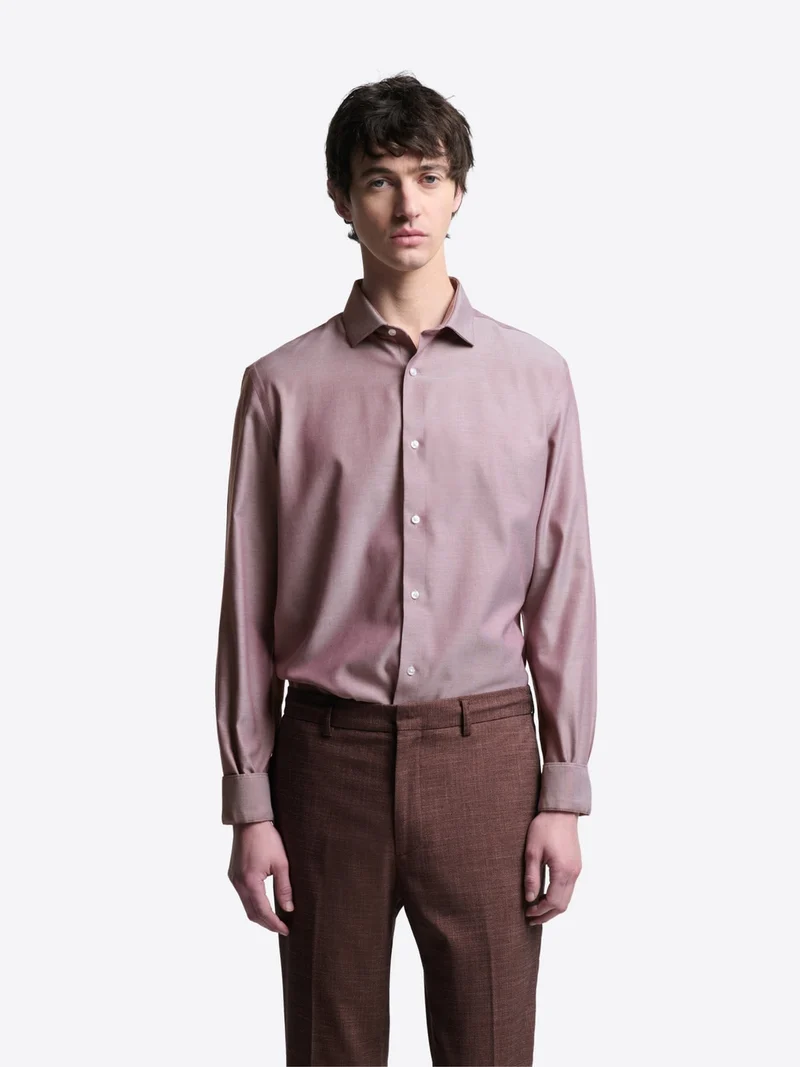 Chemise slim double retors unie