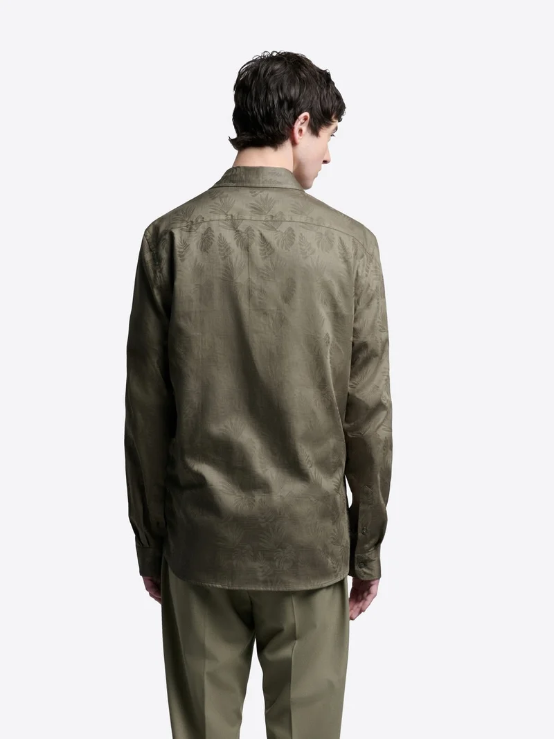 Chemise slim jacquard