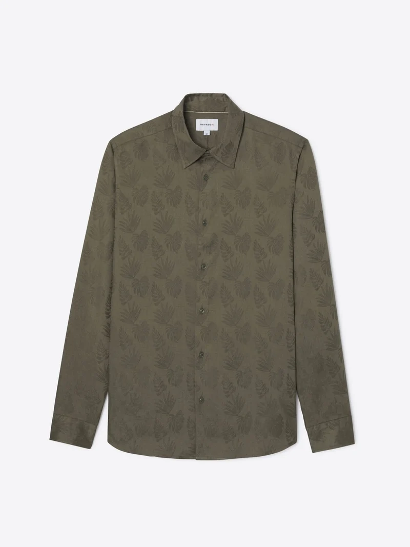 Chemise slim jacquard
