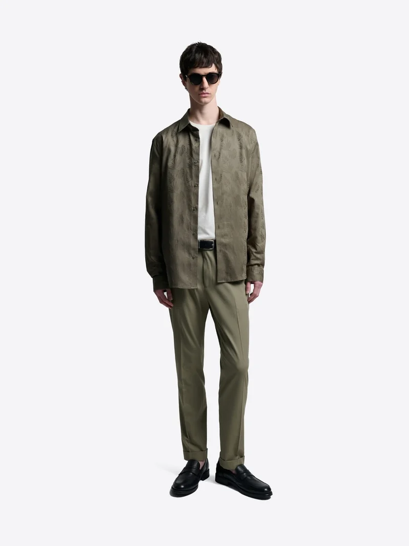 Chemise slim jacquard