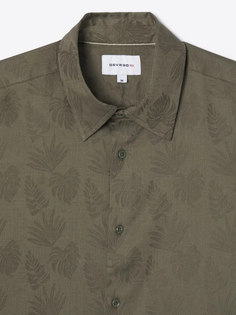 Chemise slim jacquard