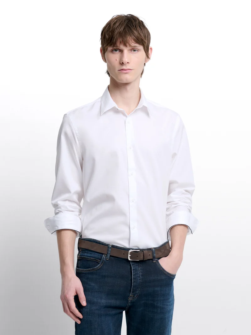 Chemise slim repassage facile