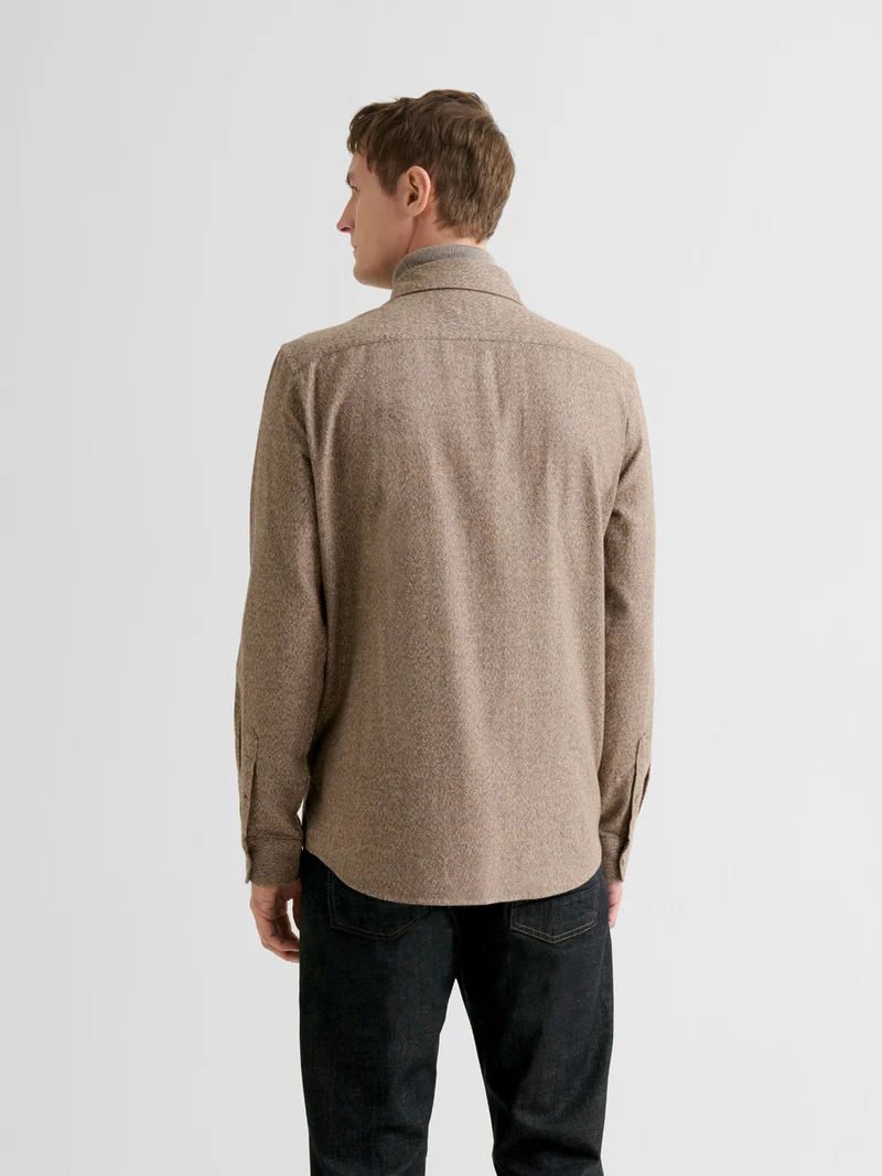 Chemise regular en coton chiné