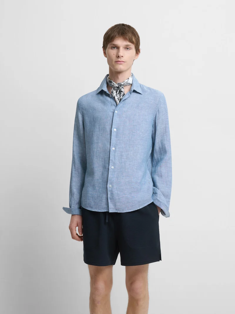 Chemise slim en lin
