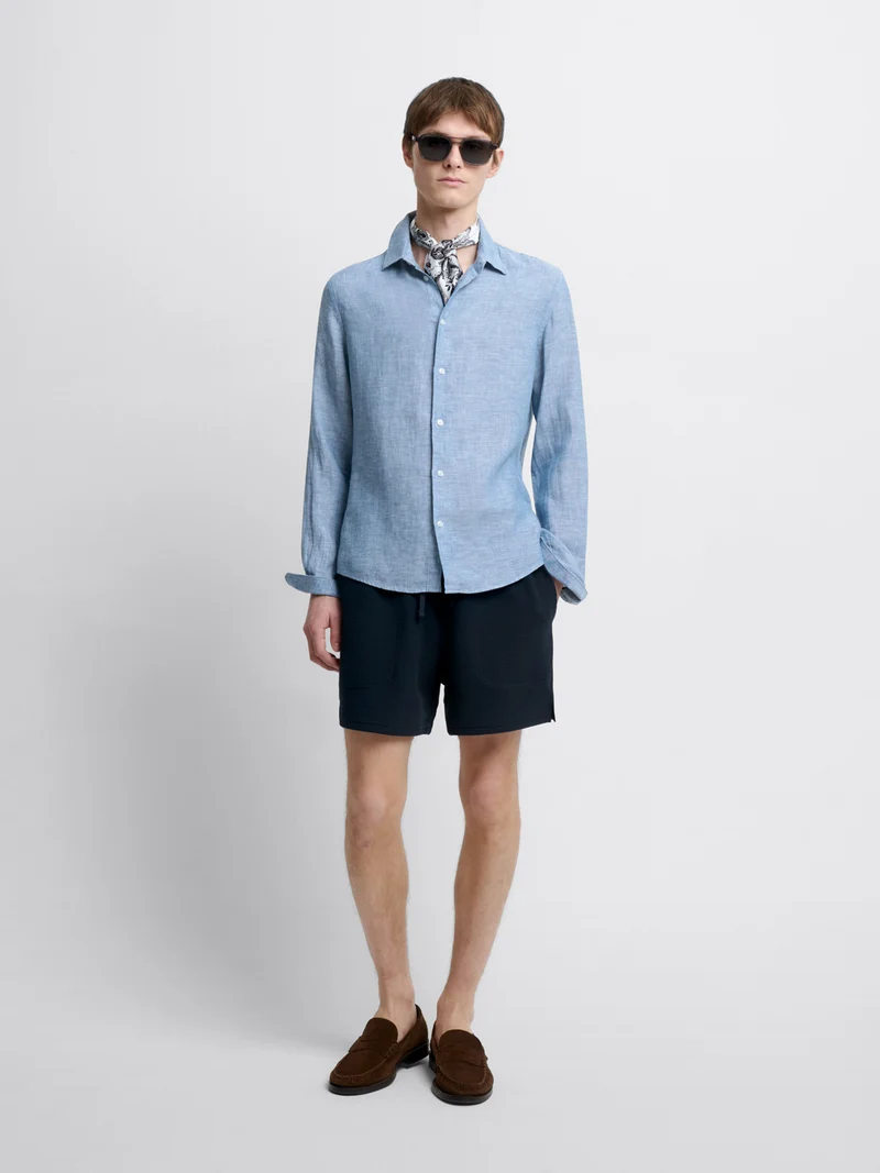 Chemise slim en lin