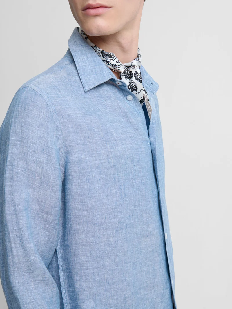 Chemise slim en lin