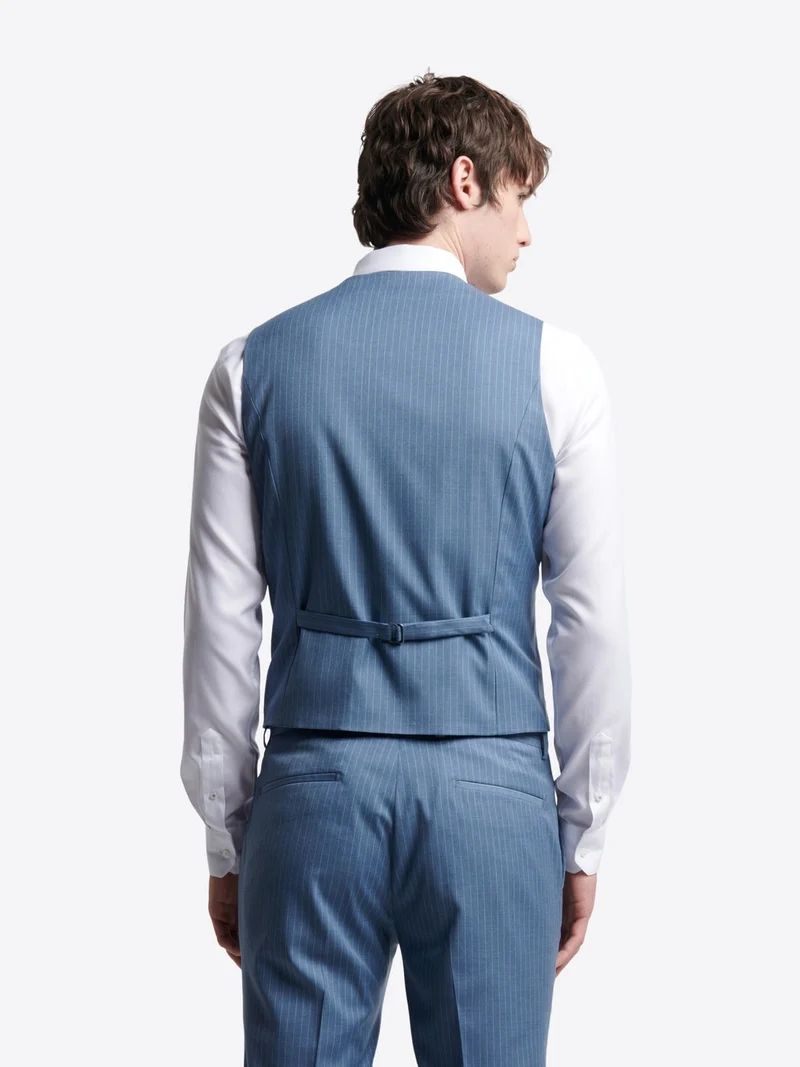 Gilet de costume bistretch à rayures