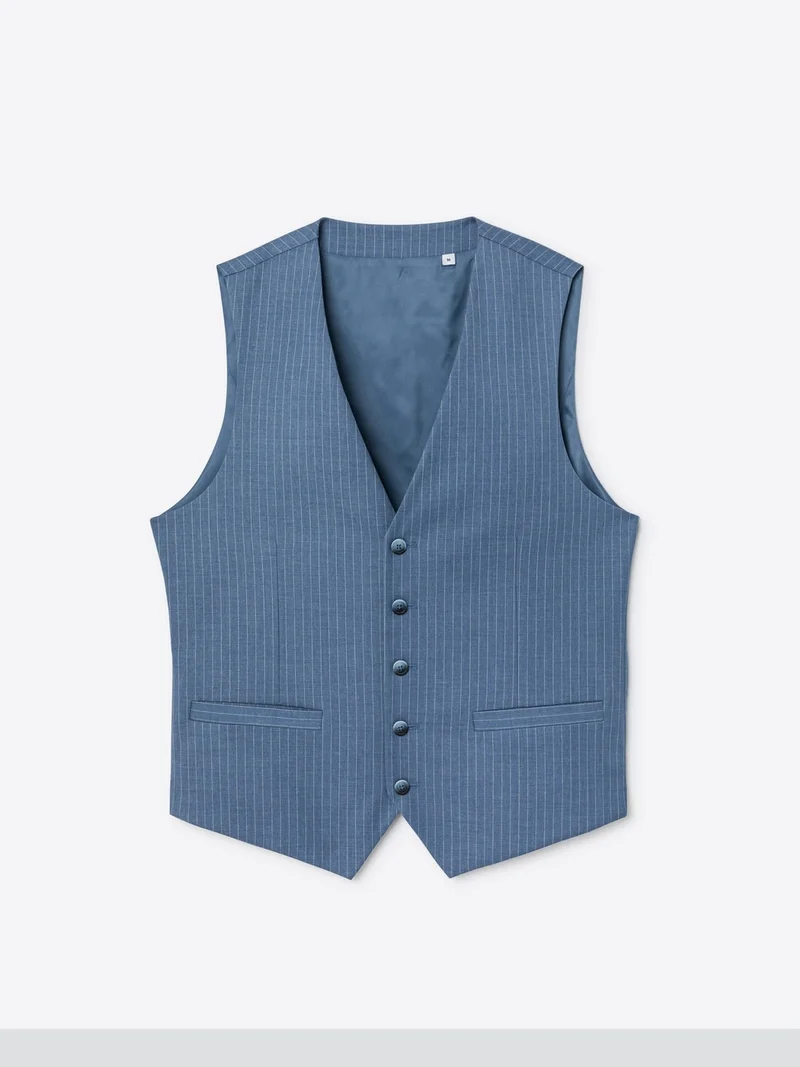 Gilet de costume bistretch à rayures