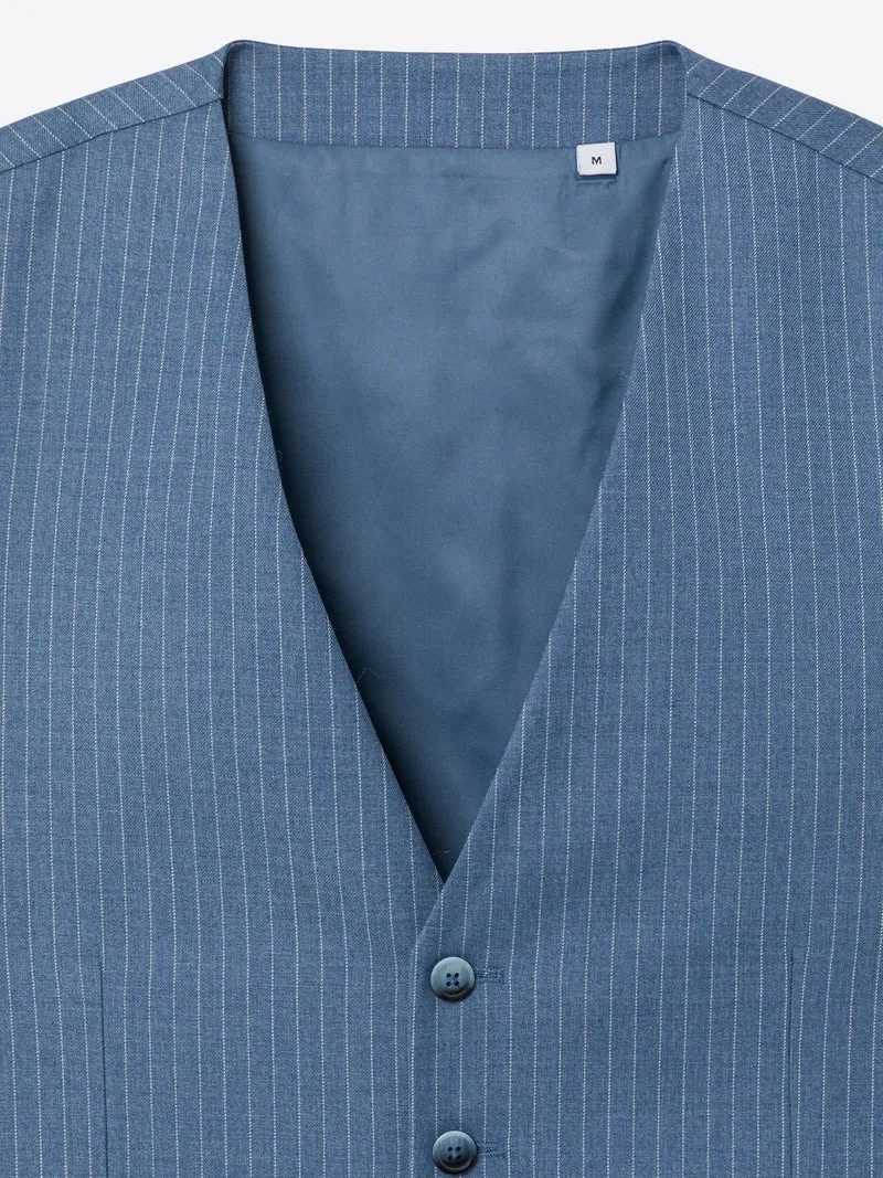 Gilet de costume bistretch à rayures