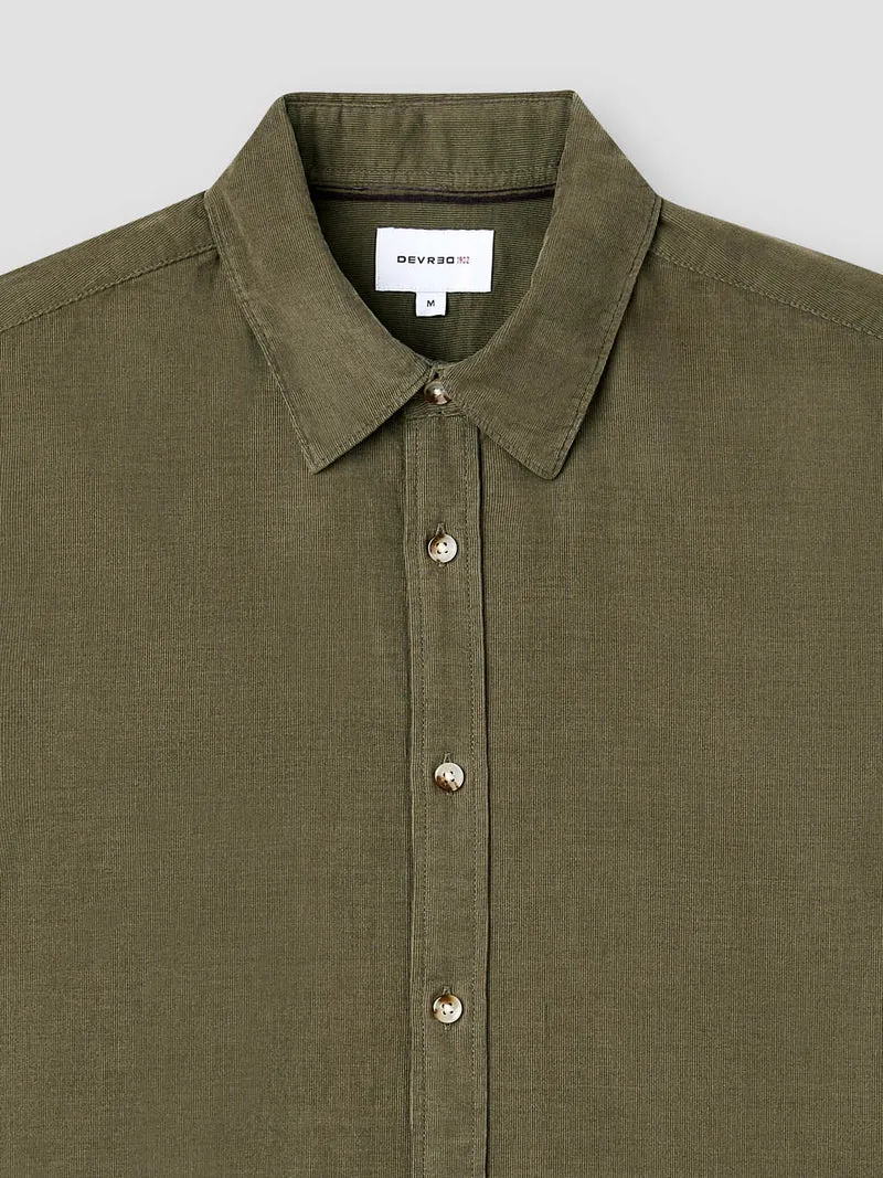 Chemise slim en velours