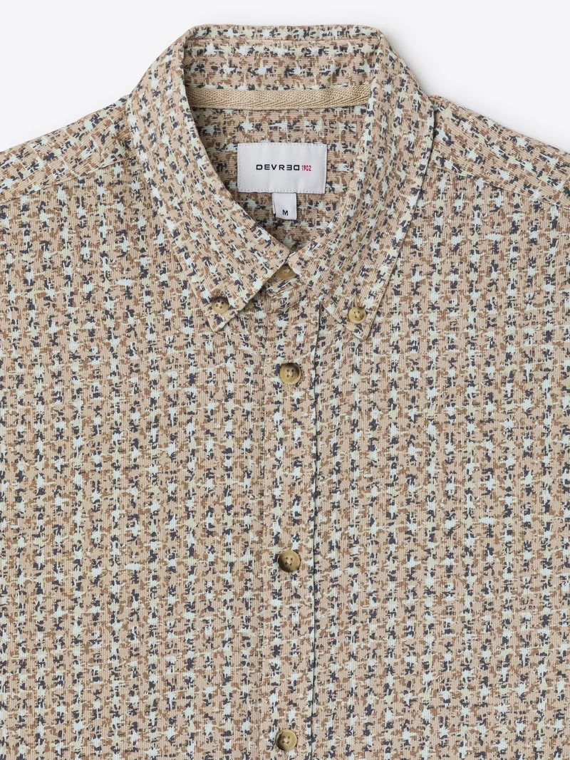 Chemise slim en coton fantaisie