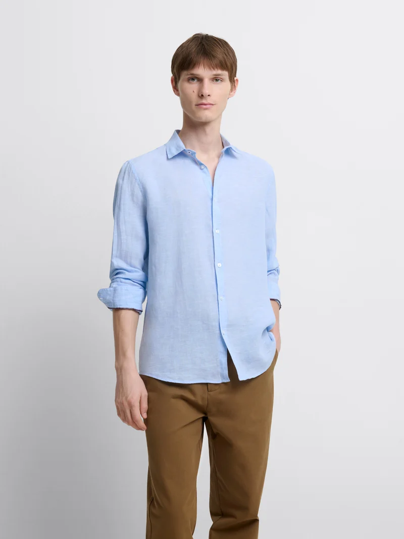 Chemise slim en lin