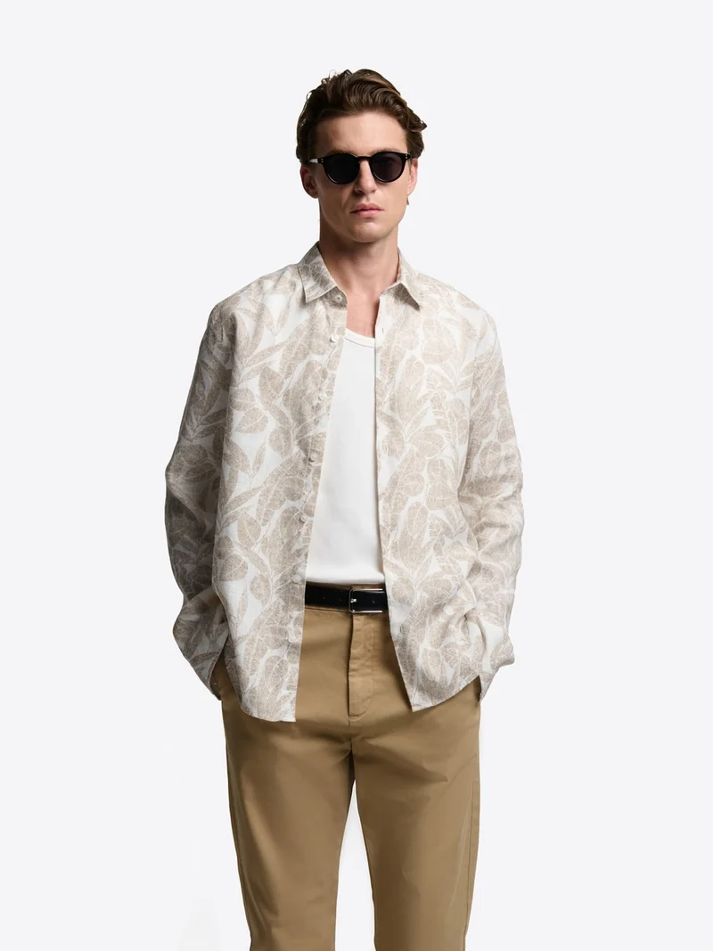 Chemise slim en lin