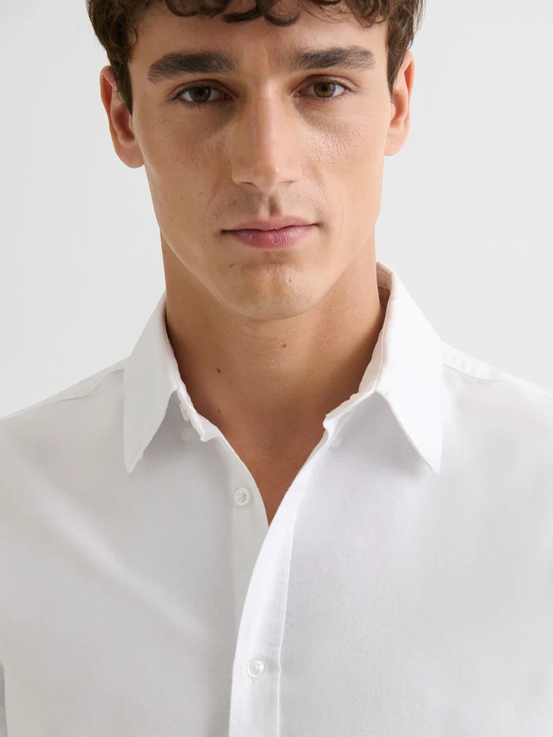 Chemise slim en coton bio