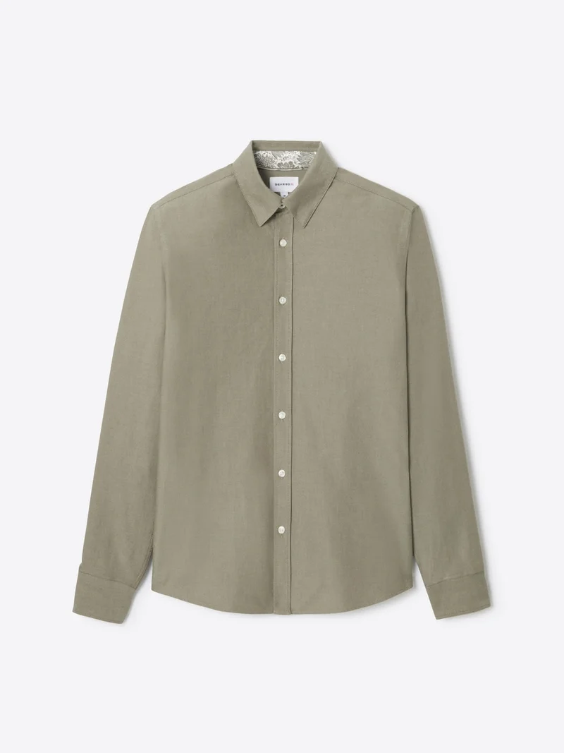 Chemise slim en coton bio unie