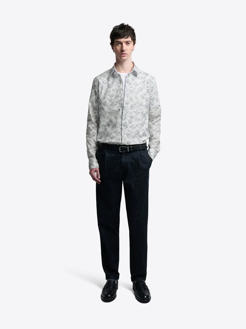 Chemise slim fleurie