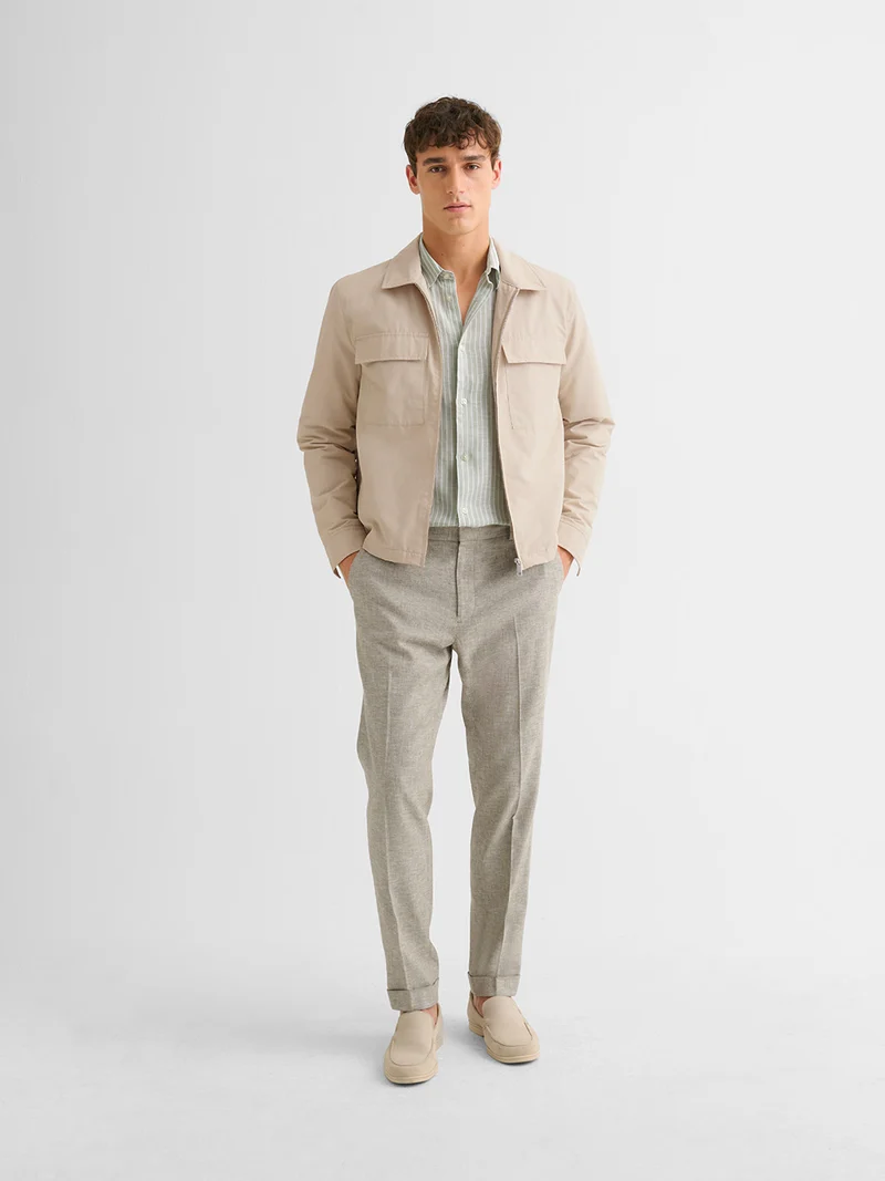 Veste casual déperlante col chemise