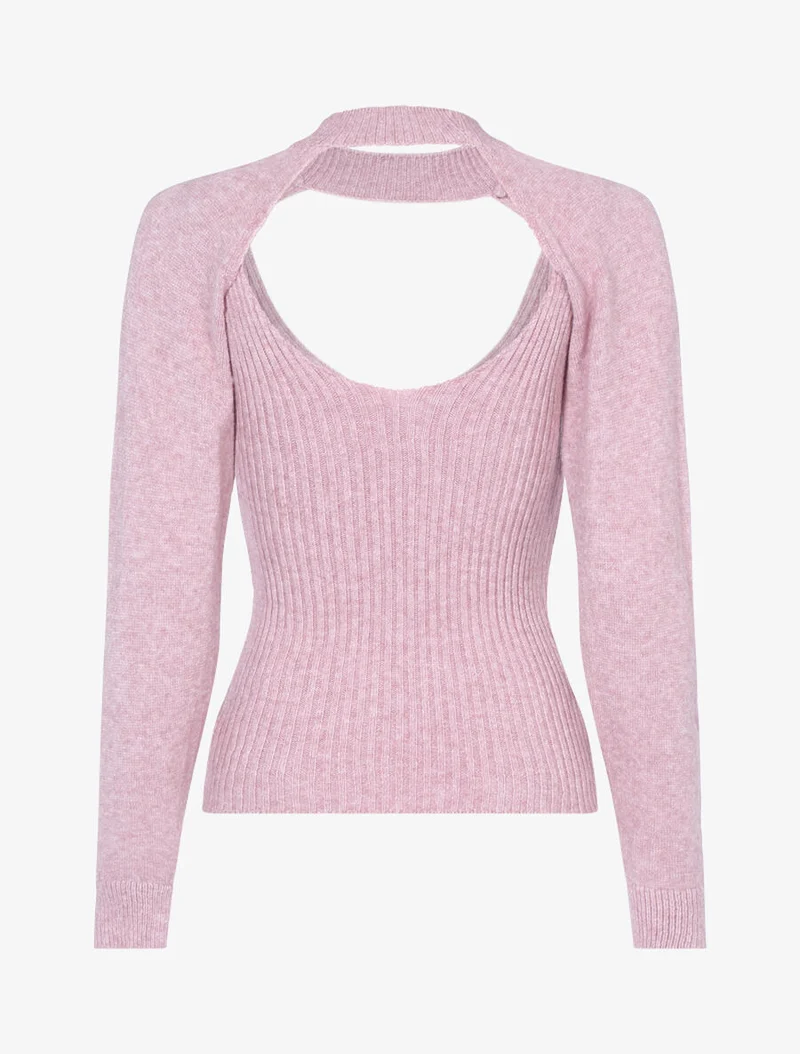 Ensemble de tops superposés - Rose