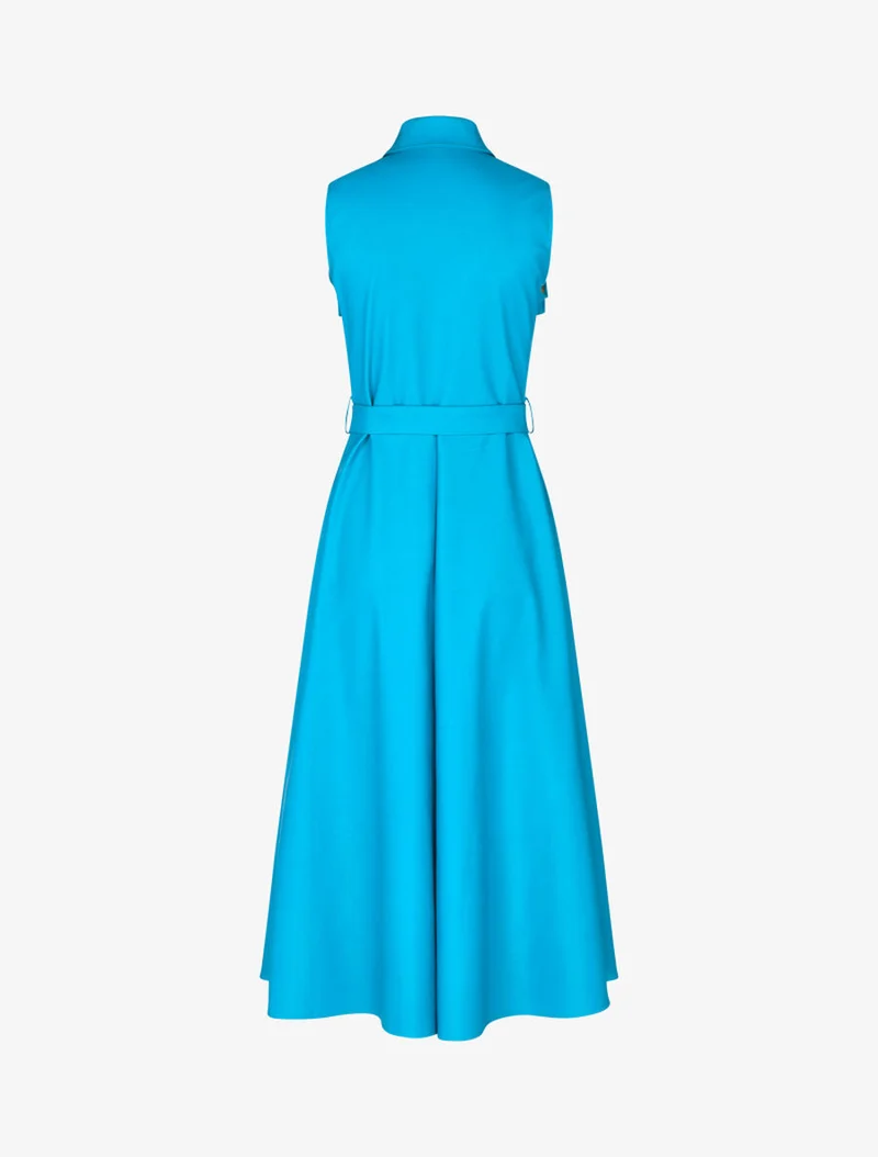 Robe chemise en simili - Turquoise