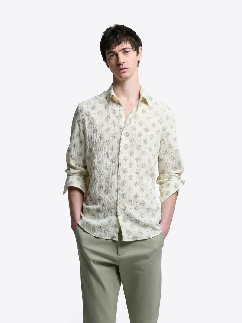 Chemise à motif en viscose certifiée