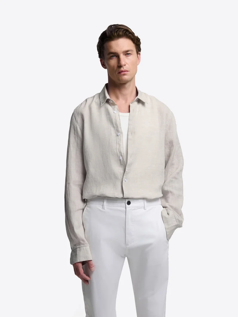 Chemise slim en lin