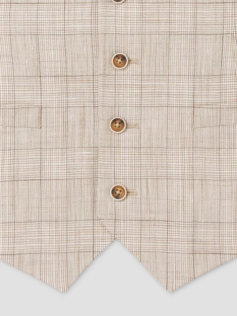 Gilet de costume à carreaux