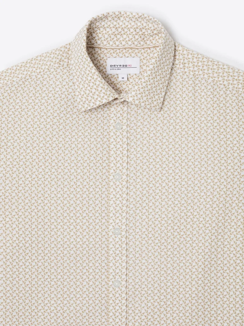 Chemise extraslim stretch à motif