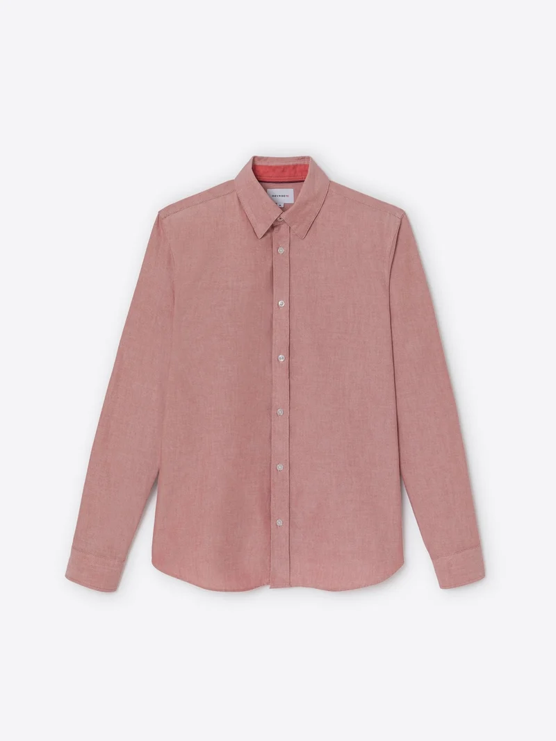 Chemise slim en coton bio unie