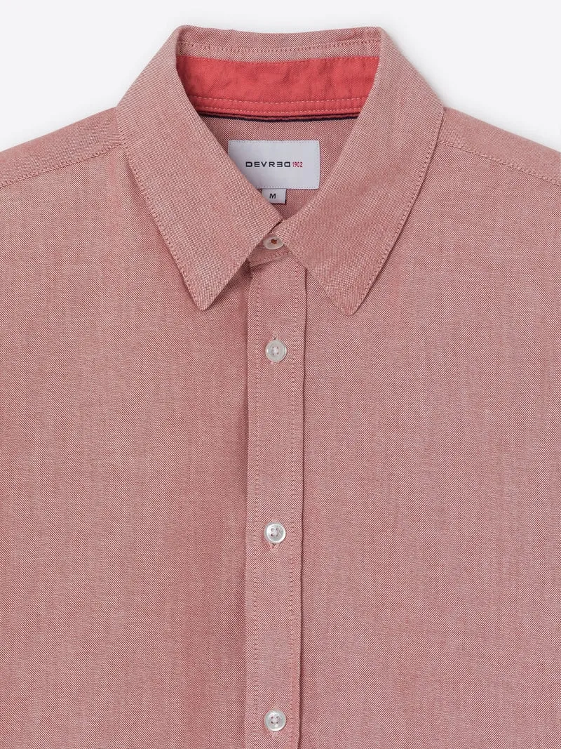Chemise slim en coton bio unie