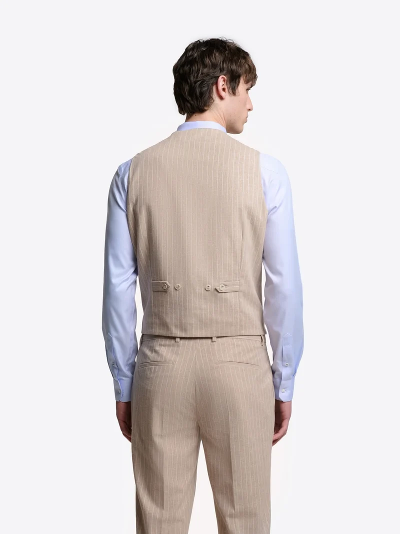 Gilet de costume bistretch à rayures